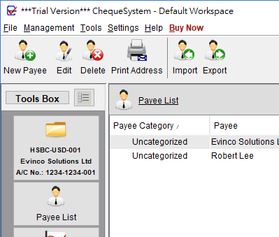 payee information