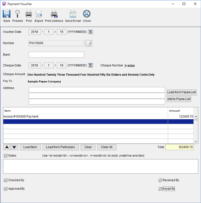 payment voucher window