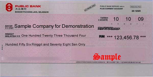 cheque book print software