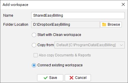 Connect existing workspace