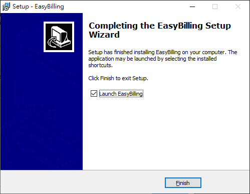 Install EasyBilling on Windows - Installation Finish