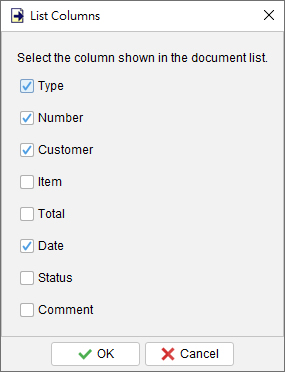 Customize Columns in Document List