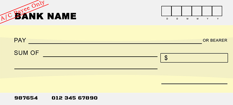 A/C Payee Only Cheque