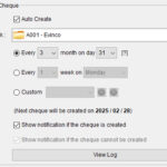 Auto Cheque Creation