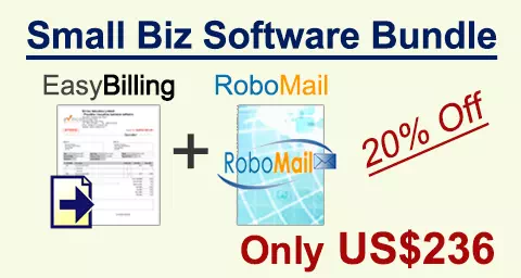 Small Biz Software Bundle: EasyBilling + RoboMail