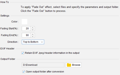 adding fading effect on photos