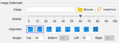 image watermark settings