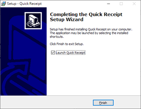 Install Quick Receipt on Windows - Finish