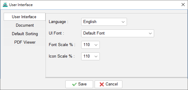 User Interface Settings