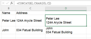 Excel char(10) 输入换行符号